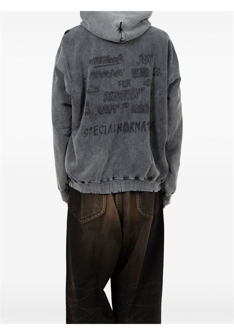 bleached hoodie sweatshirt man black MAISON MIHARA YASUHIRO | A14HD542BLACK